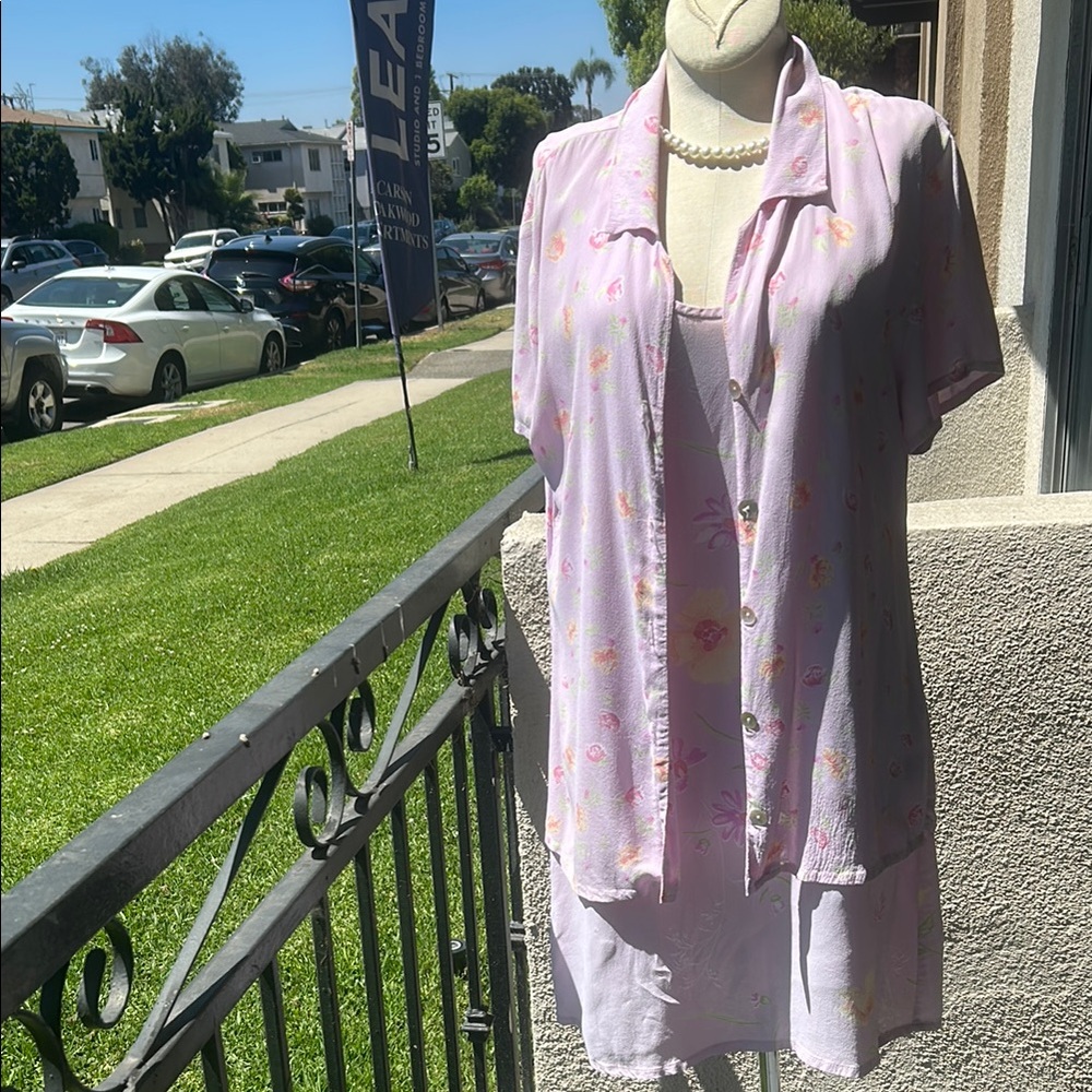 Floral Lavender Two-Piece Dress Set